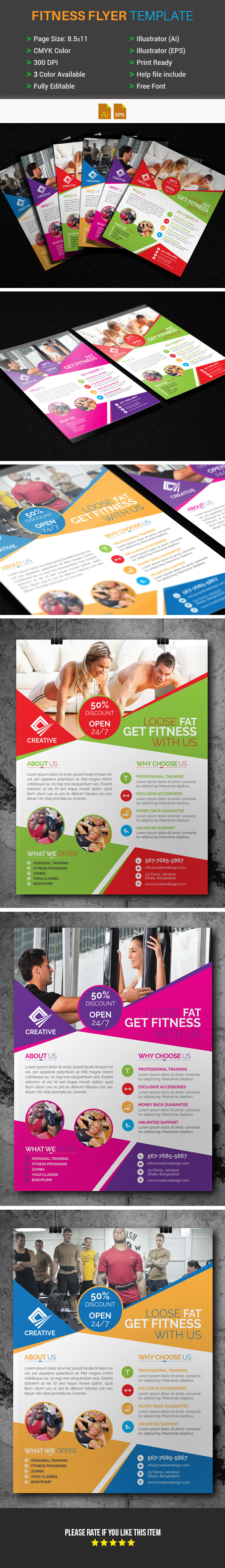 Free Fitness Gym Flyer Template By Arahimdesign On Deviantart