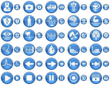 Blue Medical Icons