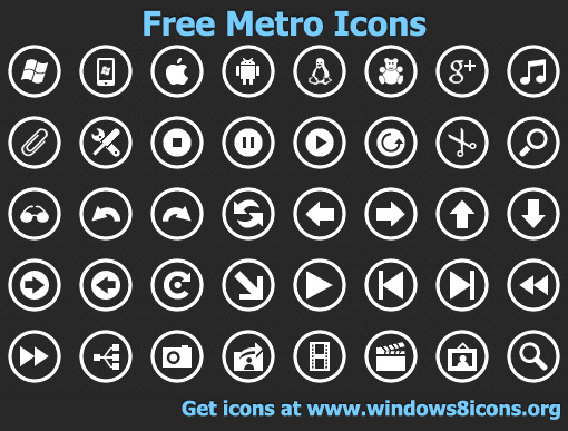 Free Metro Icons