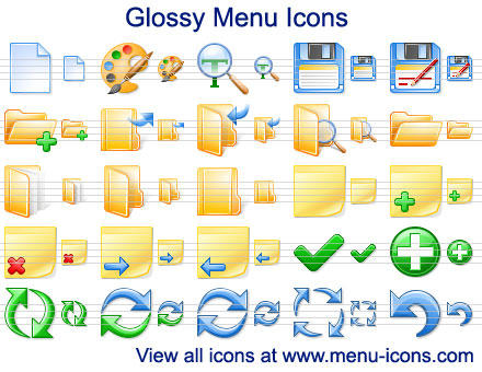 Glossy Menu Icons