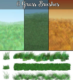 6 Grass Brushes