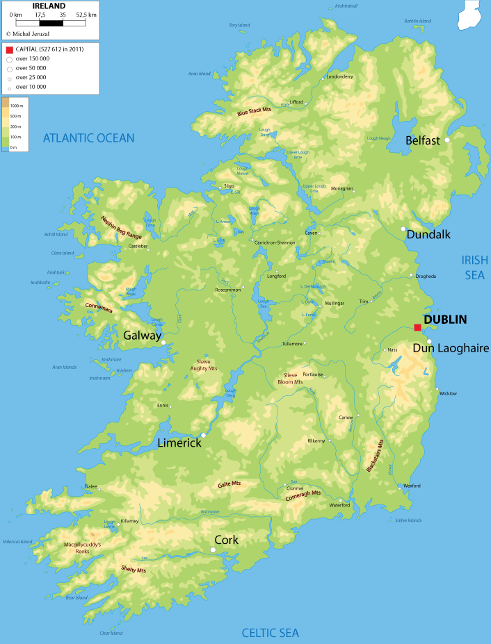 Ireland Physical Map By Mjeruzal On DeviantArt D5wxh2b De474b92 A53b 4823 9542 5bcbe5b57254 