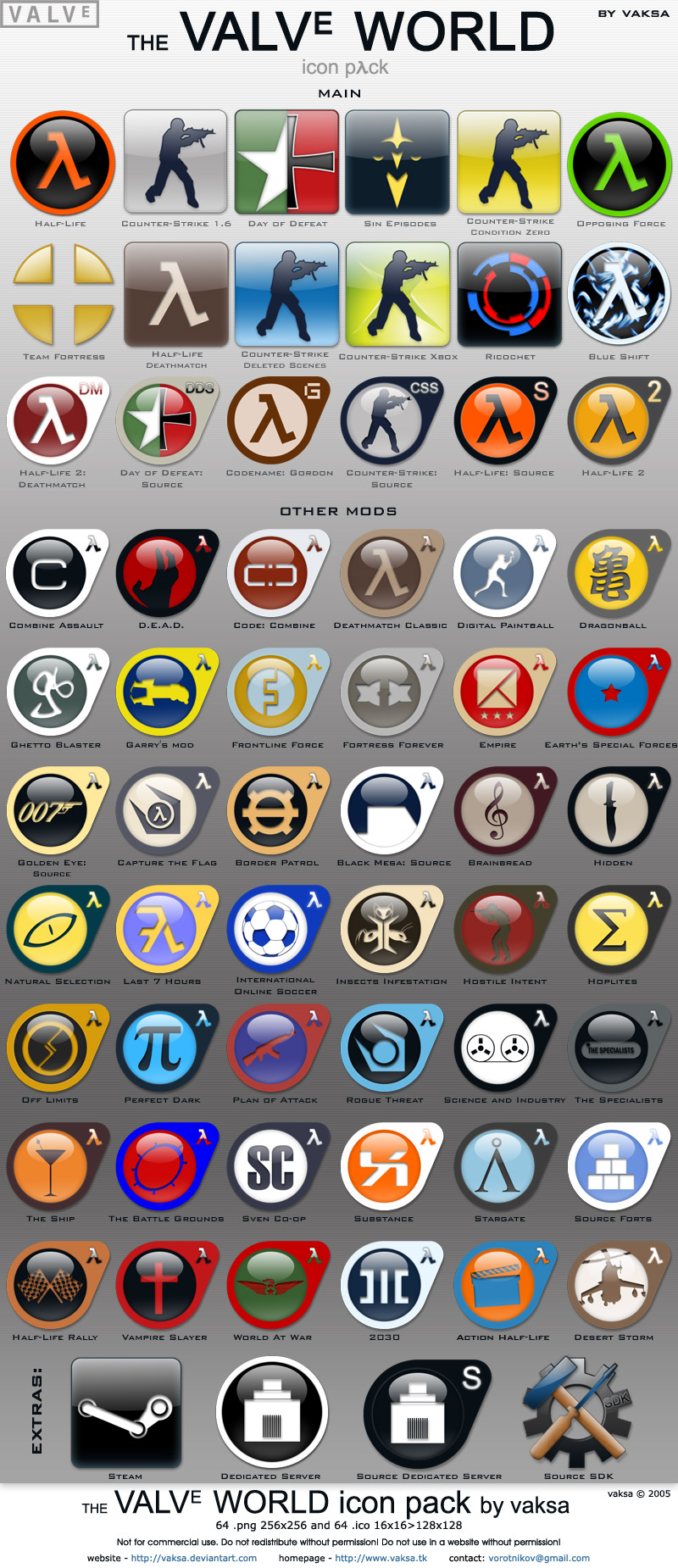 Valve World icon pack