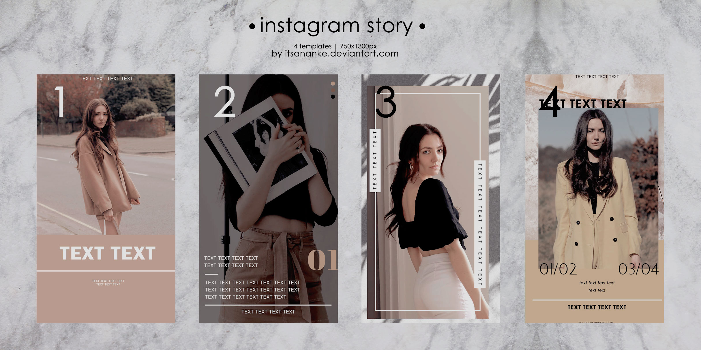 Instagram Story Template Pack 04 by itsananke by itsananke on DeviantArt
