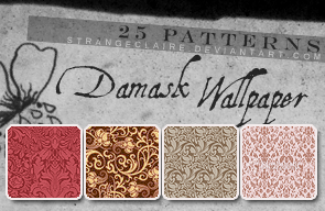 Patterns: Damask Wallpaper by StrangeClaire