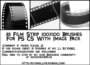 33 Film Strip 100x100 Brushes