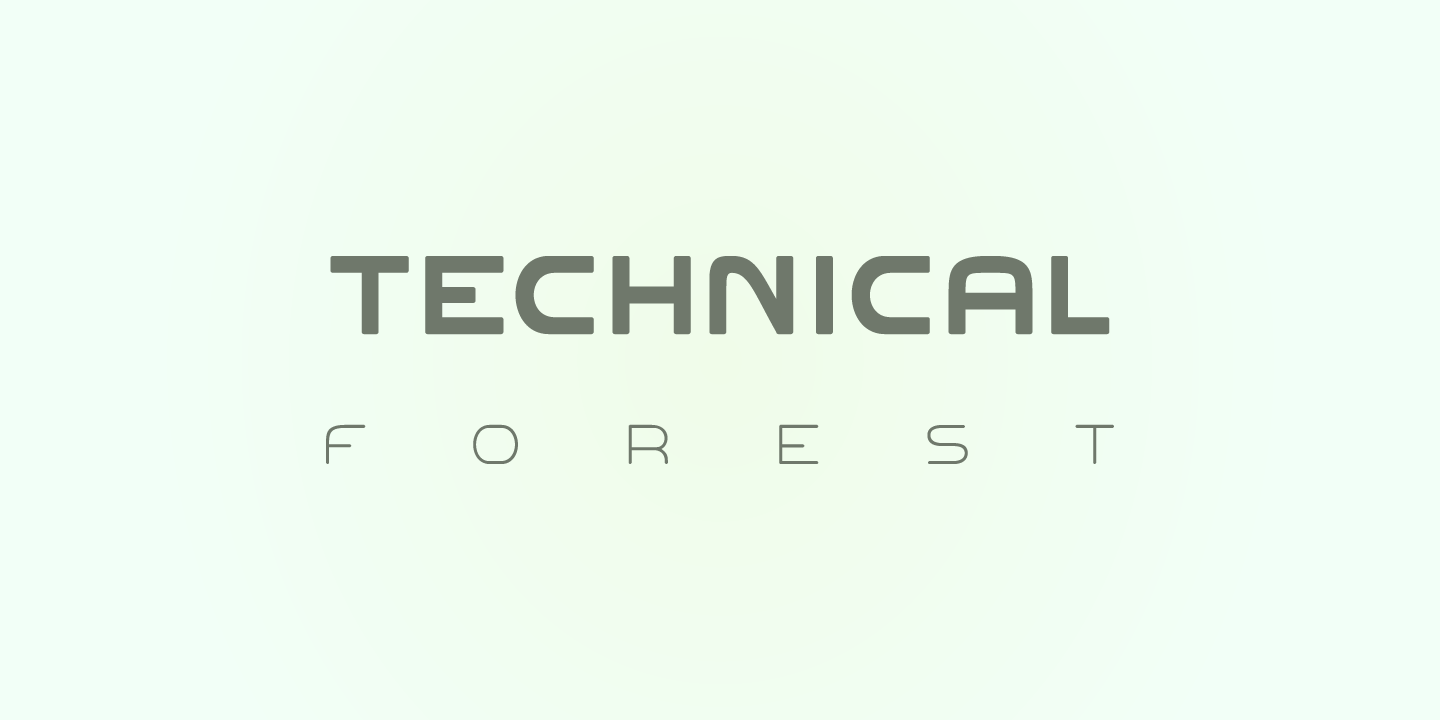 Font: Technical Forest v. 3.00
