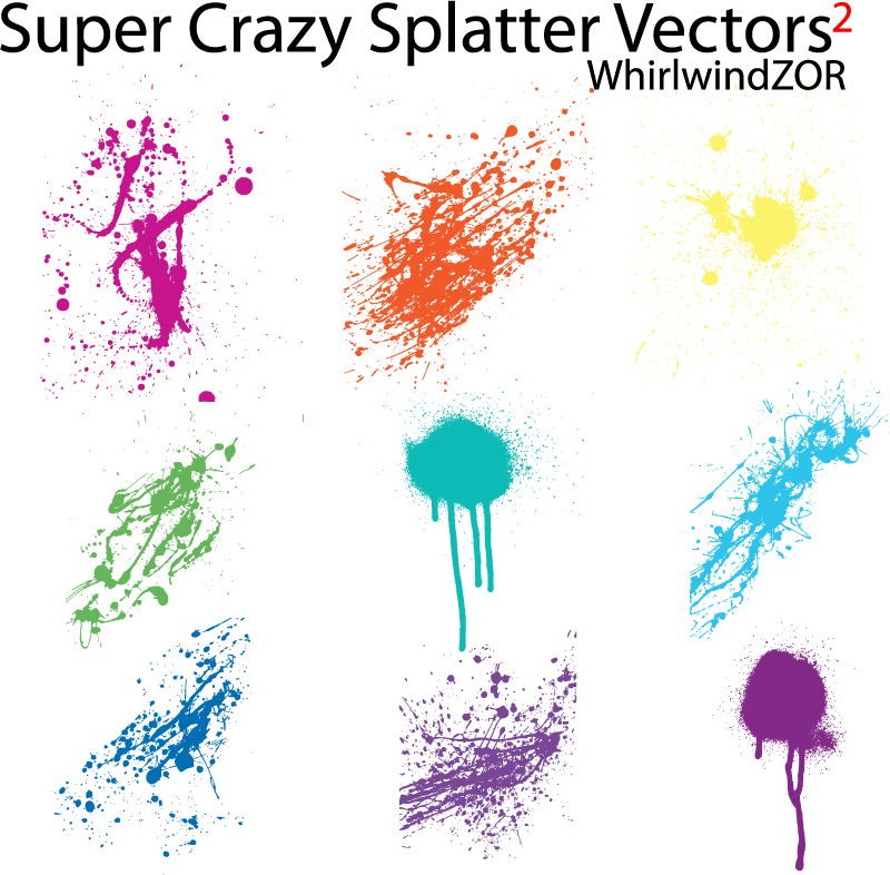Super Crazy Splatter Vectors 2