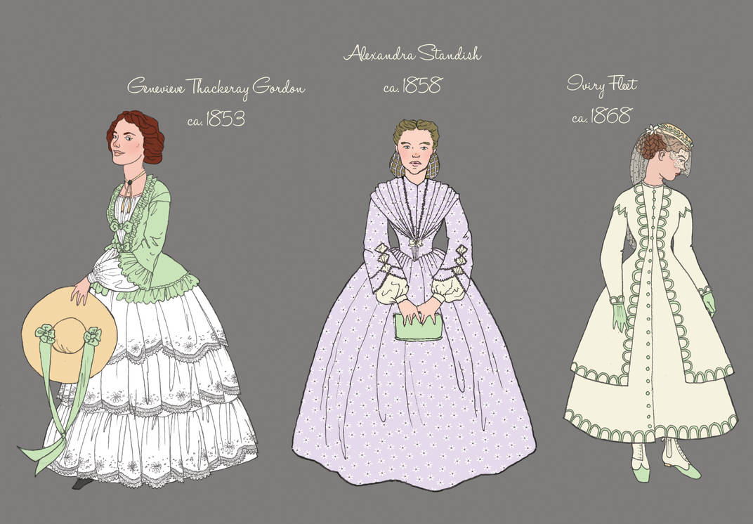 Detail of Timeline of Spring Fashion: 1853-1868 by a-little-bit-lexical ...