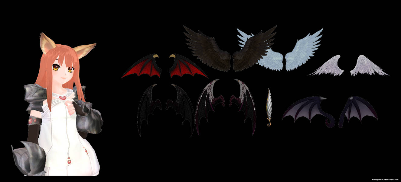 MMD Acc: Tera head Wings by kaahgomedl on DeviantArt