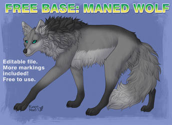 FREE BASE-MANED WOLF-modify as You want-info below