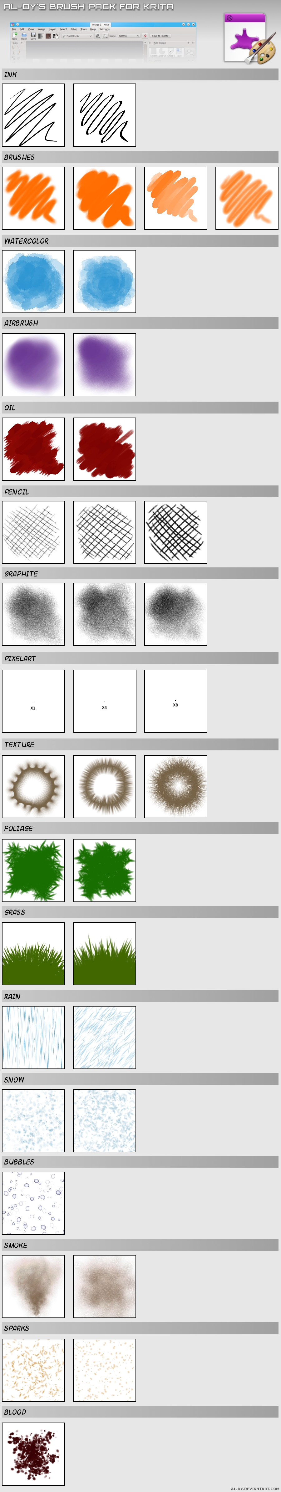 Aldys Brush Pack for Krita 2.3.1