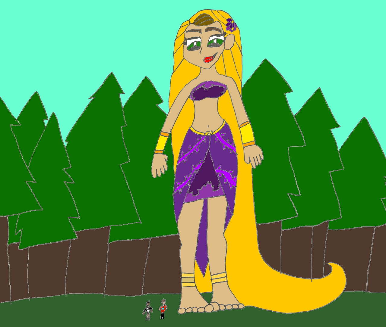 Rapunzel spending time with her tiny friends by SuperSaiyanPlusUltra on ...