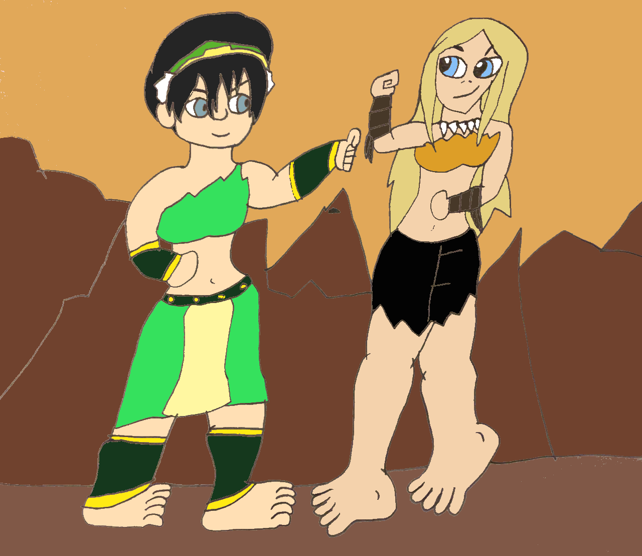 Toph and Terra Sparring by SuperSaiyanPlusUltra on DeviantArt