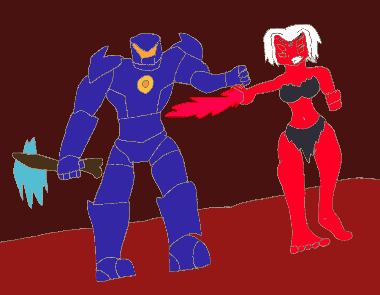 Trigon Saga Alejandro Fighting To Free Raven by SuperSaiyanPlusUltra