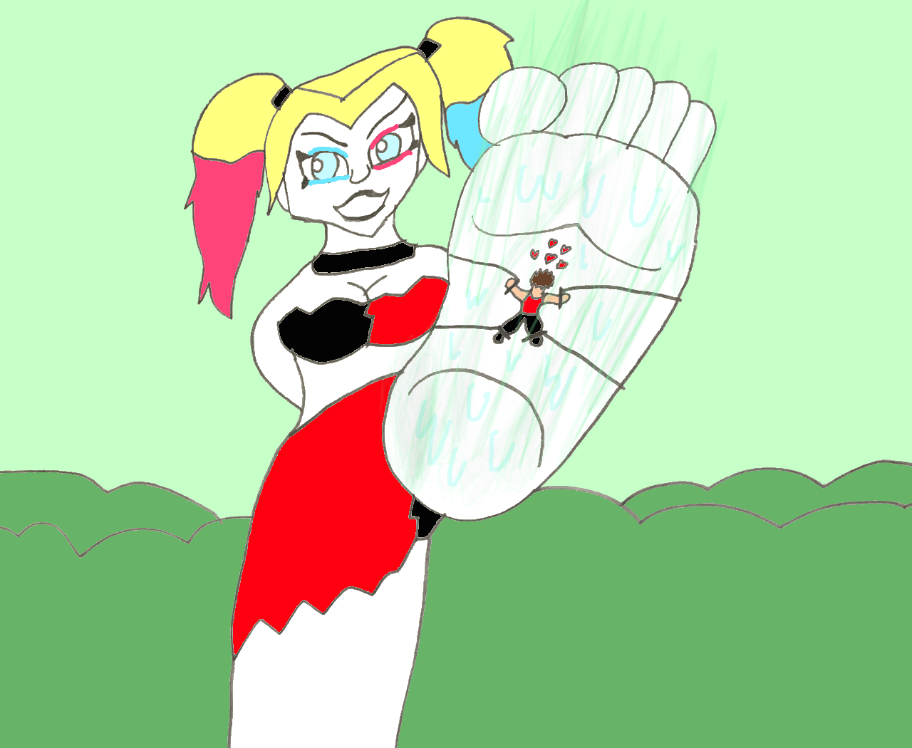 Trapped To Harleys Smelly Sweaty Sole by SuperSaiyanPlusUltra on DeviantArt