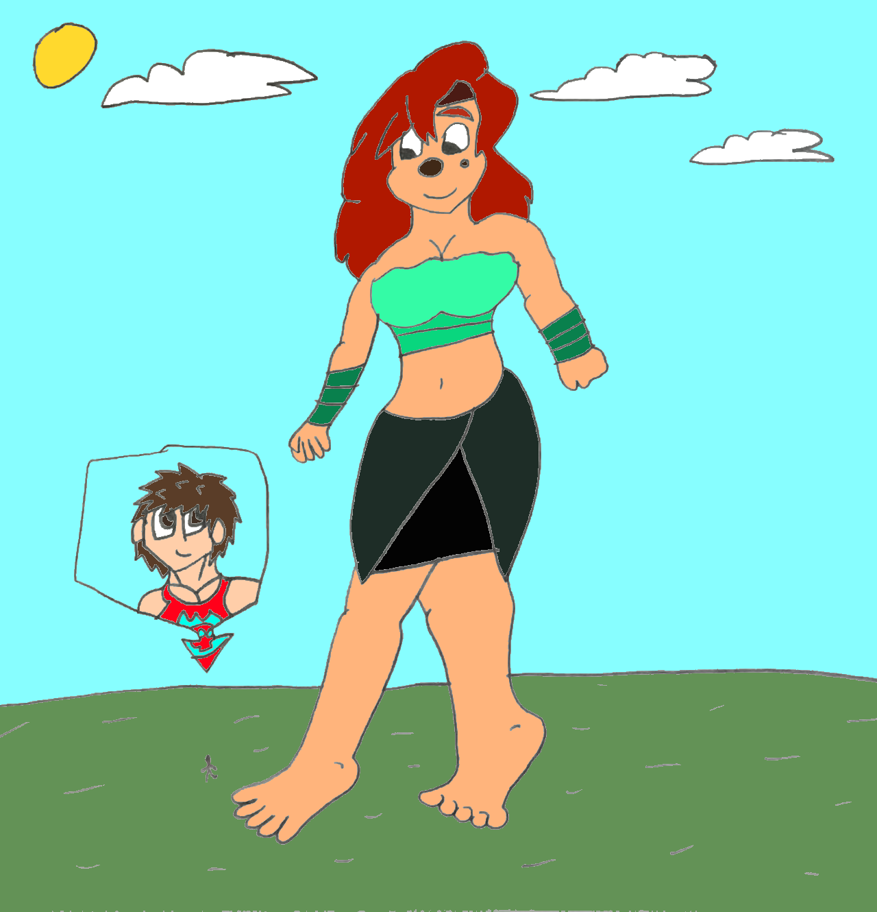 Kyle Strolls With Giantess Roxanne by SuperSaiyanPlusUltra on DeviantArt