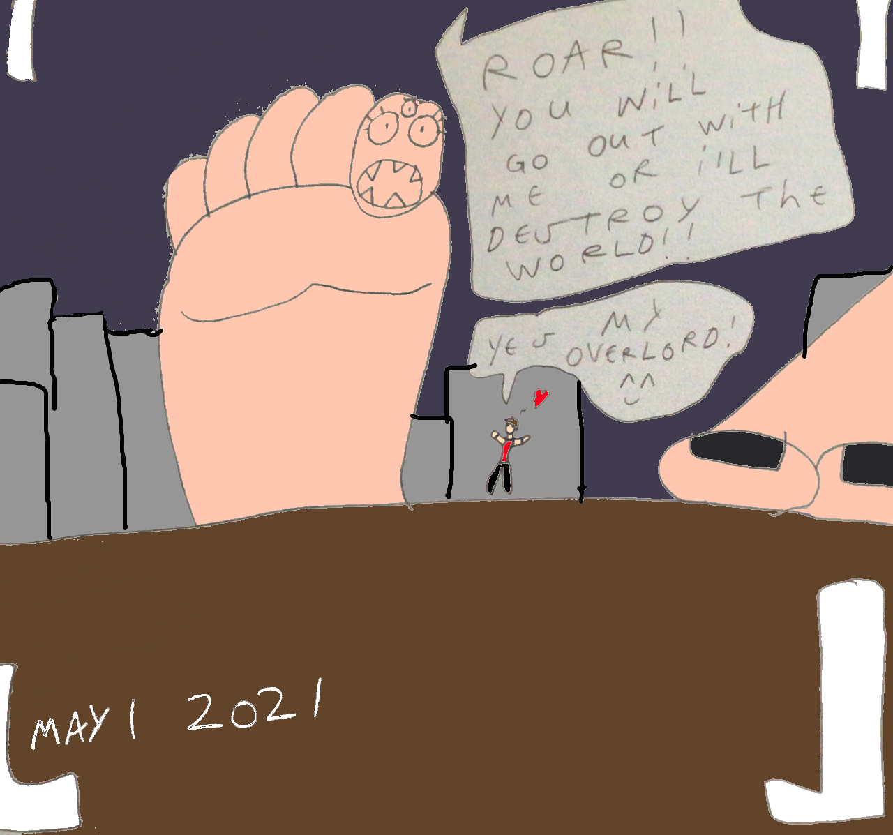 Boyfriend Of The Mutant Giant Foot Monster by SuperSaiyanPlusUltra on ...