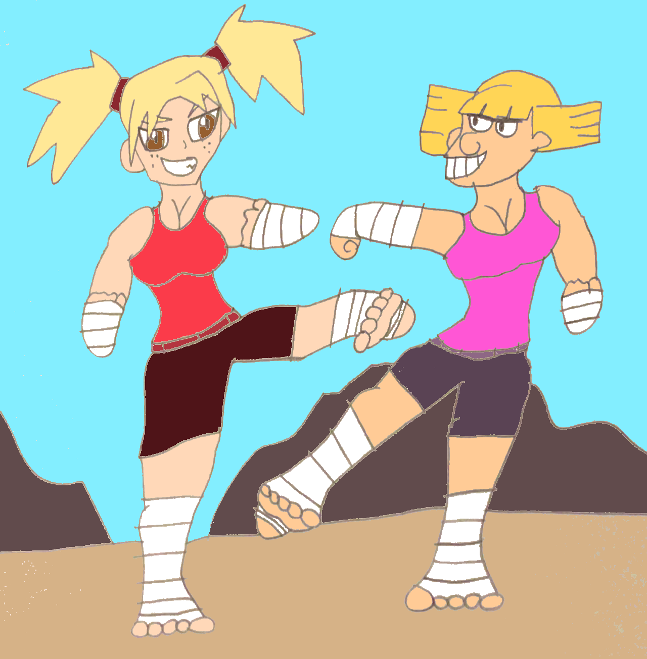 Hiyori and Helga Giantess Strength Training by SuperSaiyanPlusUltra on ...
