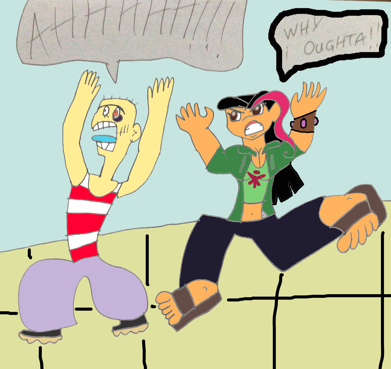 Ed Runs From Jun's Wrath by SuperSaiyanPlusUltra on DeviantArt