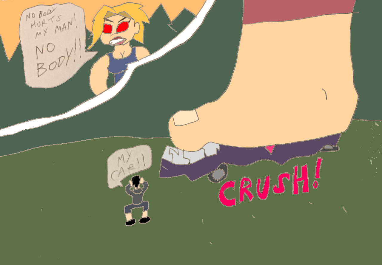 Kara Stomps Down Robbies Van by SuperSaiyanPlusUltra on DeviantArt