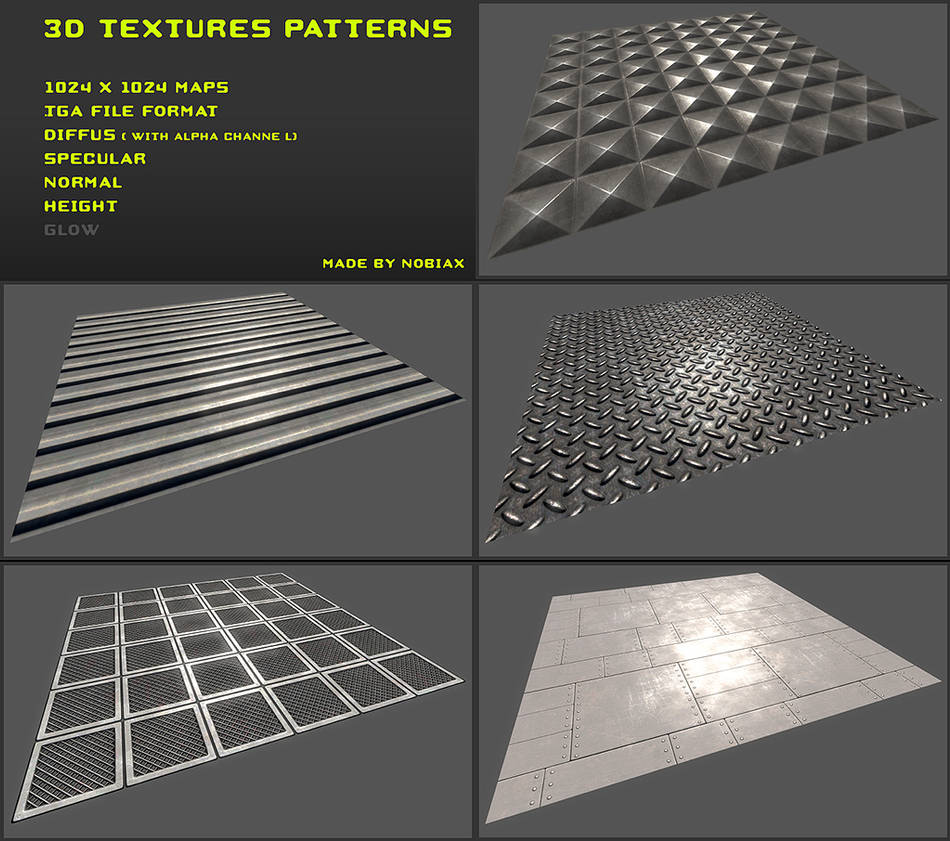 Free 3D textures pack 07 by Yughues