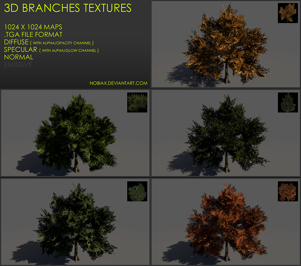 Free 3D branches textures 02