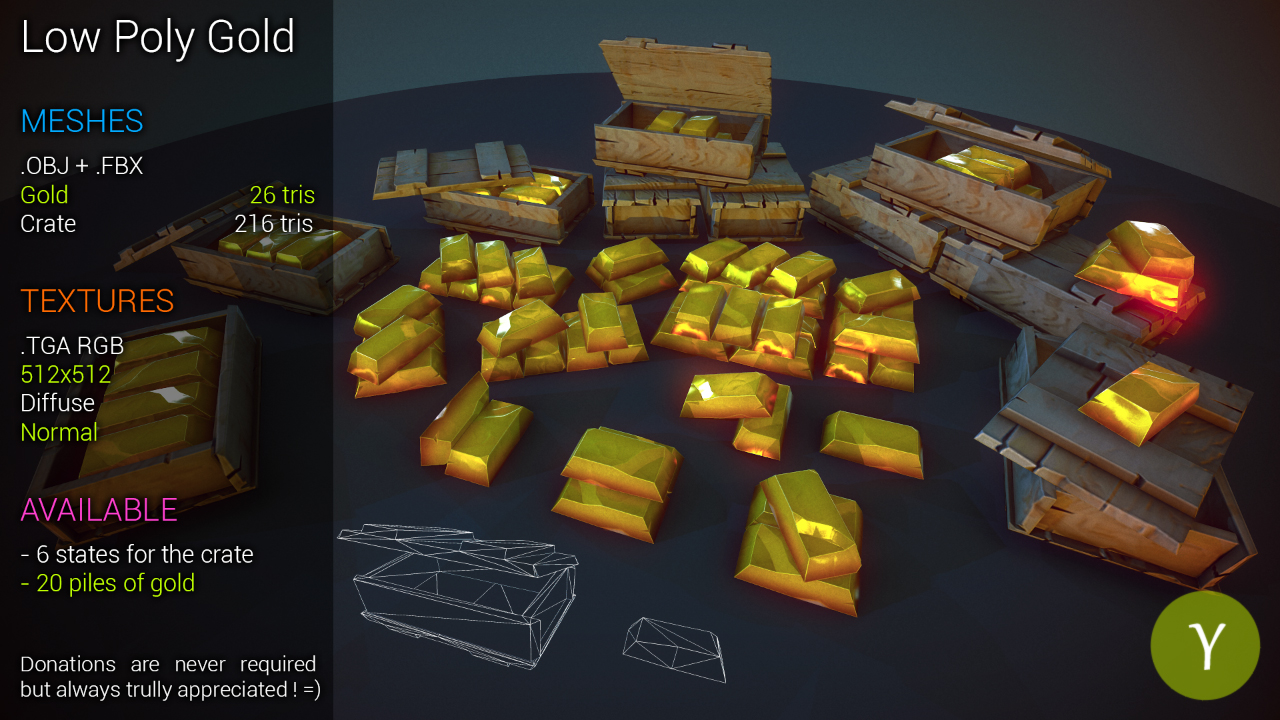 Free LowPoly Golds