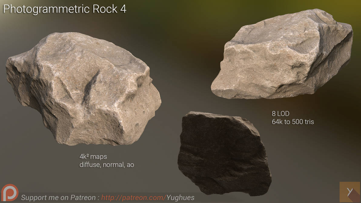 [Free] Photogrammetric Rock 4 by Yughues on DeviantArt