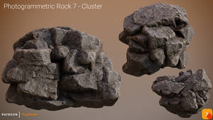 [Free] Photogrammetric Rock 7 - Cluster