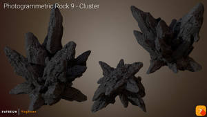 [Free] Photogrammetric Rock 9 - Cluster
