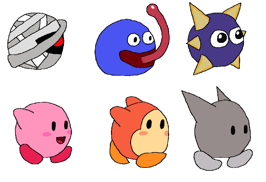 Kirby and Friends (and Enemies) by Jammy05 on DeviantArt