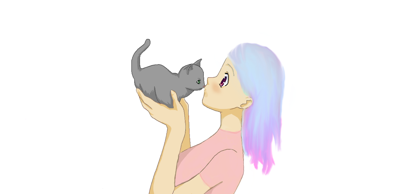 Kitty Kissing Girl by LunaAndArtemis on DeviantArt