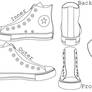 Chuck Taylor's High tops Template