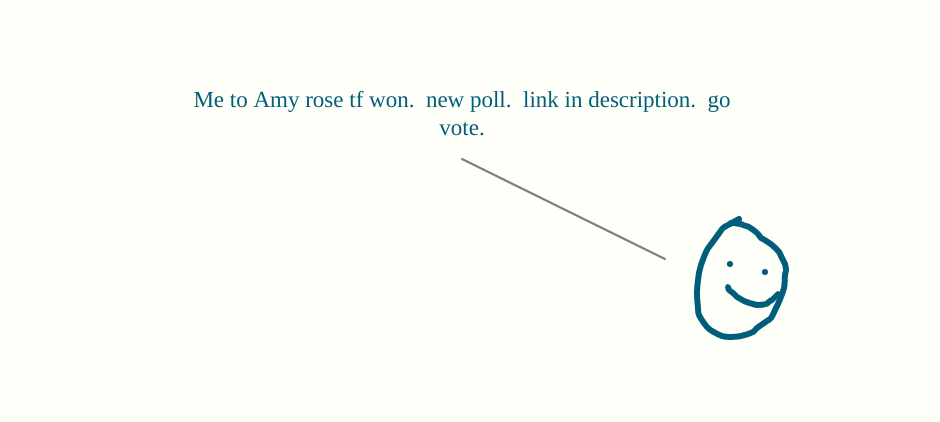 new poll (amy rose won btw) by brossette on DeviantArt