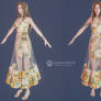 Aerith Citric Dress Blender model