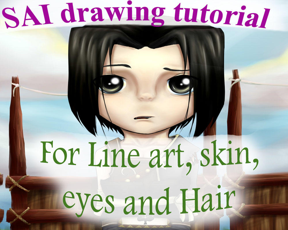SAI tutorial: Line art, skin, eyes and hair by Discarbia on DeviantArt