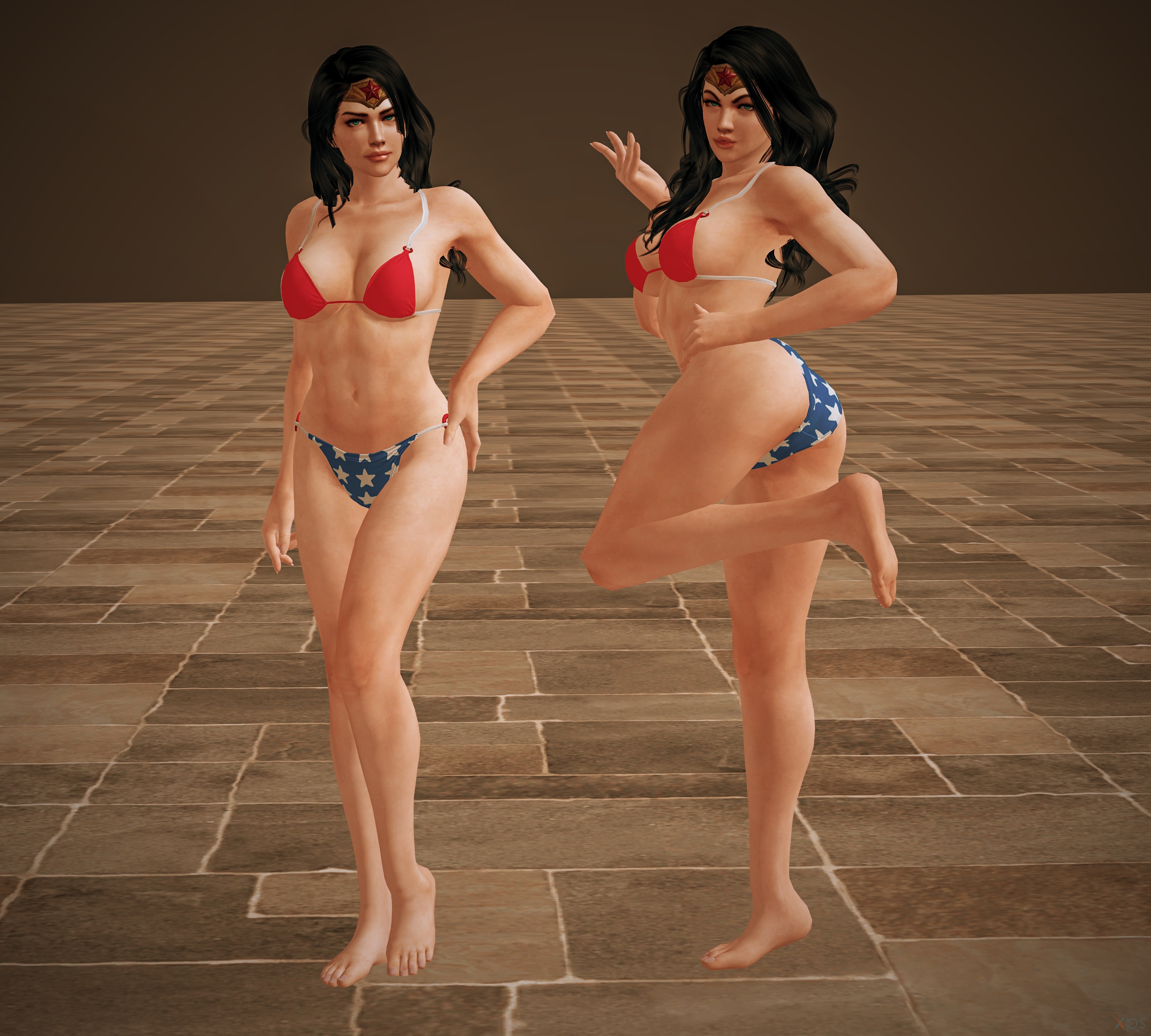 wonder woman in a bikini