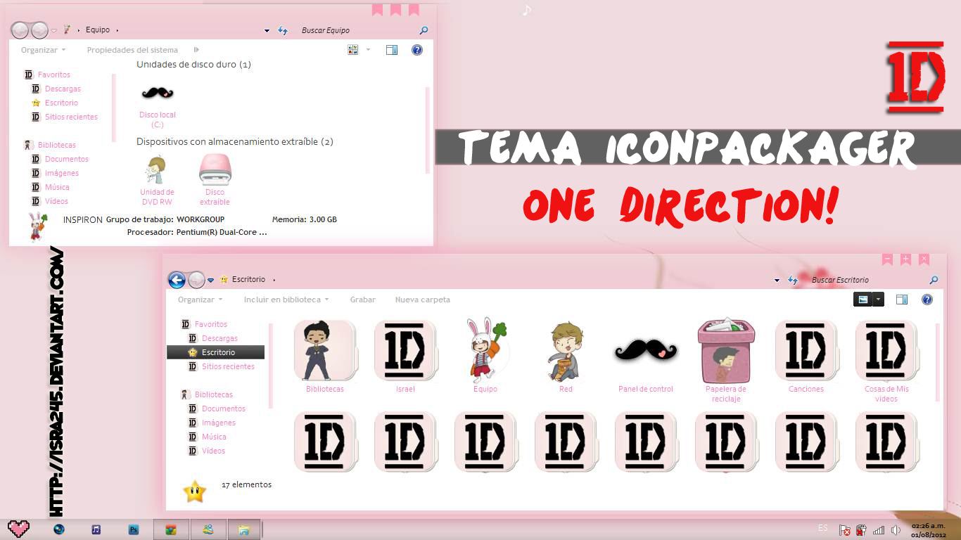 Theme IconPackager ONE DIRECTION-