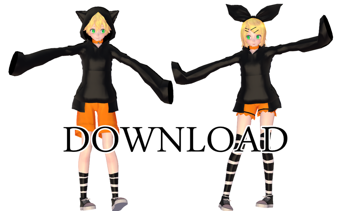 Kagamine Rin and Len Black cat TDA [DL] by Kurusou on DeviantArt