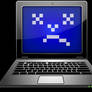 Dead laptop svg icon