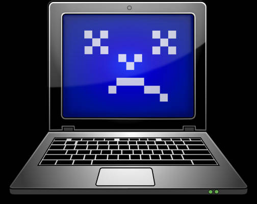 Dead laptop svg icon