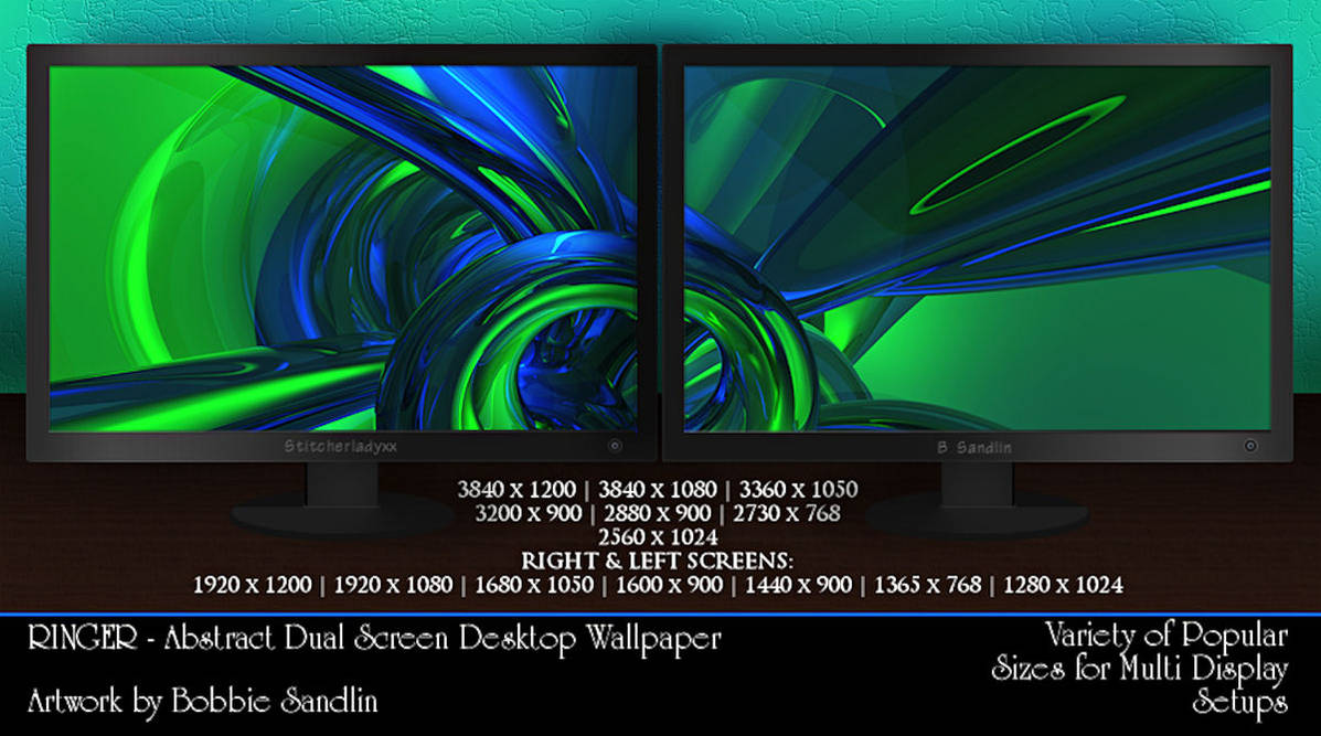 Ringer Abstract Dual Monitor Wallpaper Pack By Stitcherladyxx On