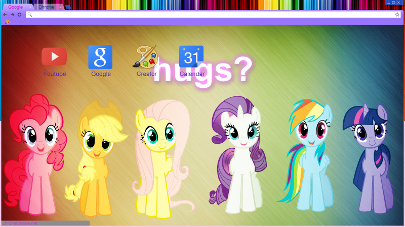 My Little Pony Hugs Google Chrome Theme by Draw2134 on DeviantArt