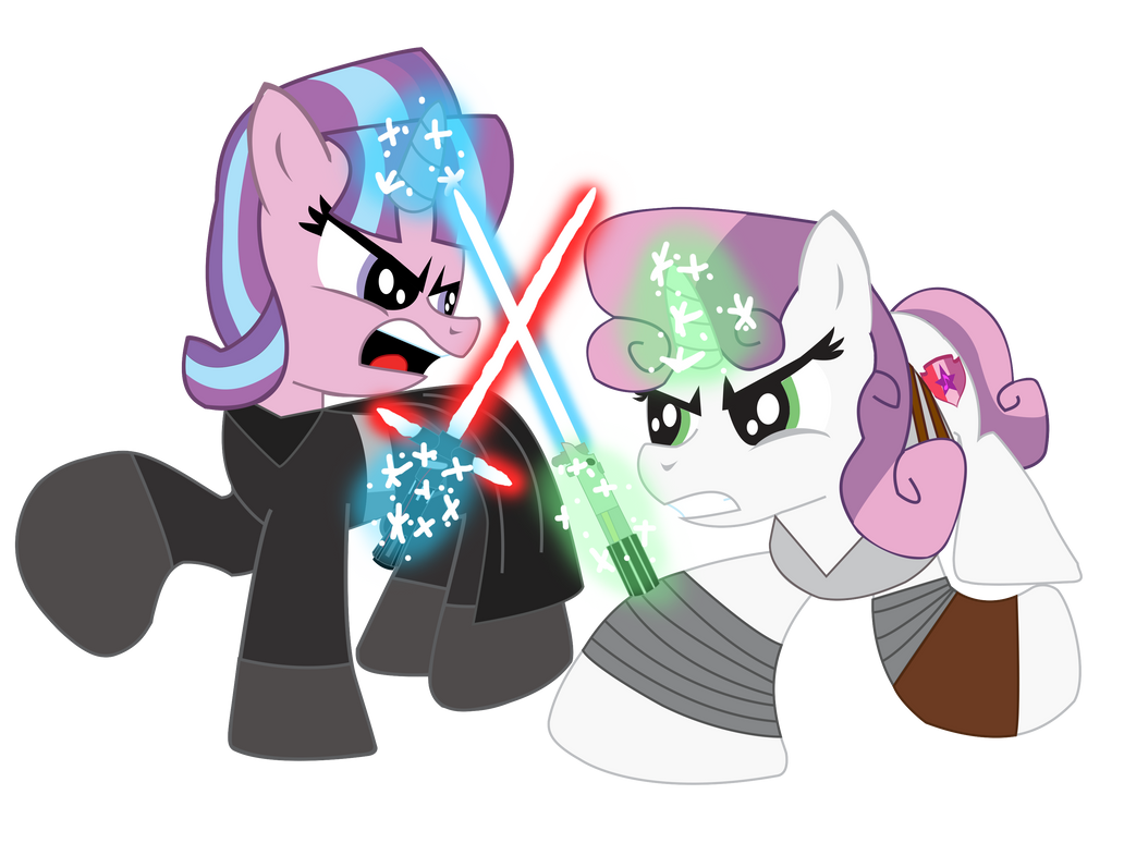 Mlp Star Wars Sweetie Vs Glimmer Vector Version By Ejlightning007arts On Deviantart