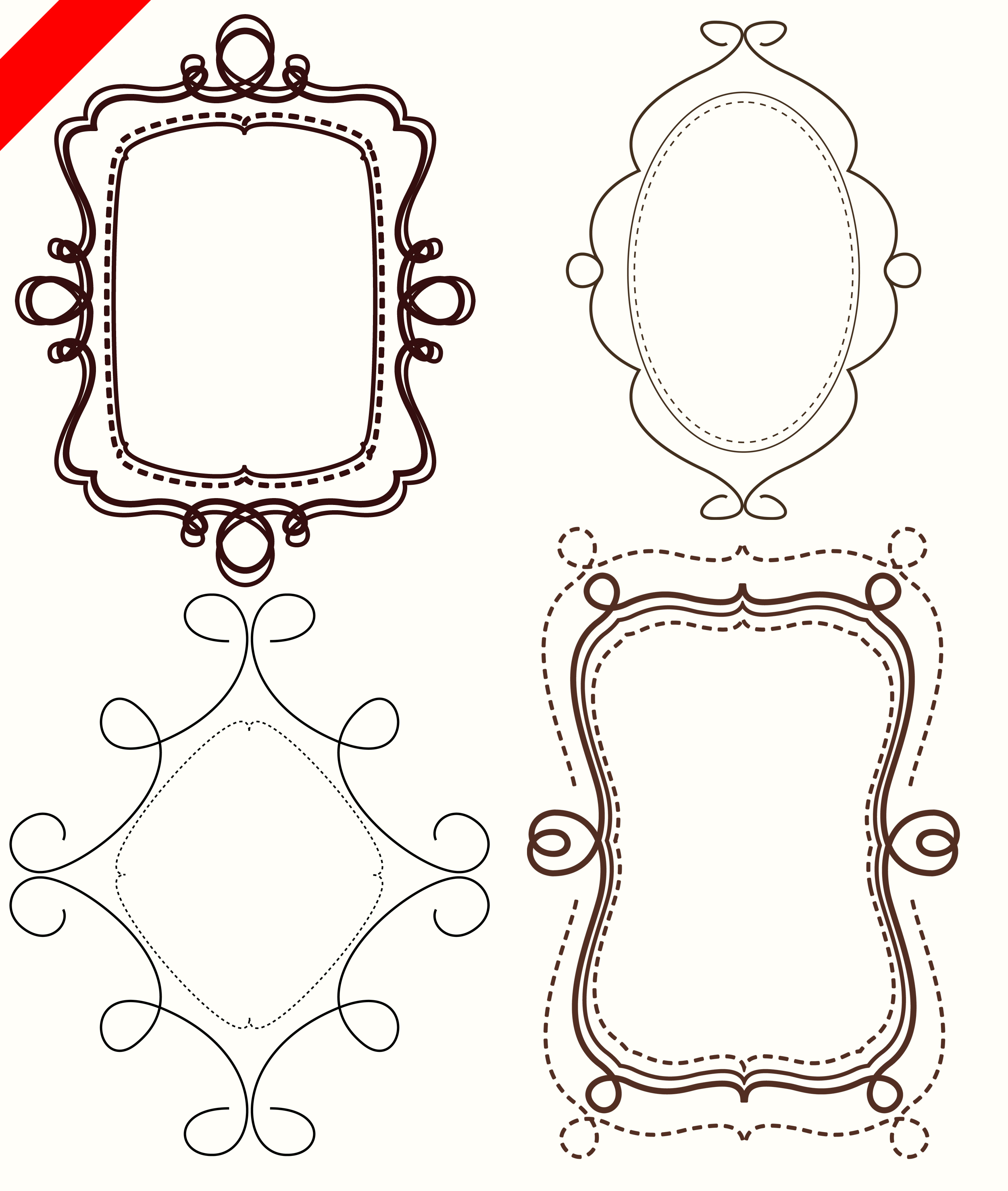 FREE doodle frames clip art