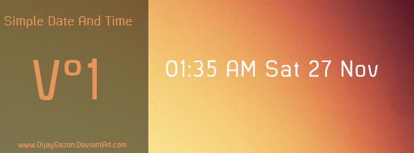 Simple Date And Time by DijaySazon on DeviantArt