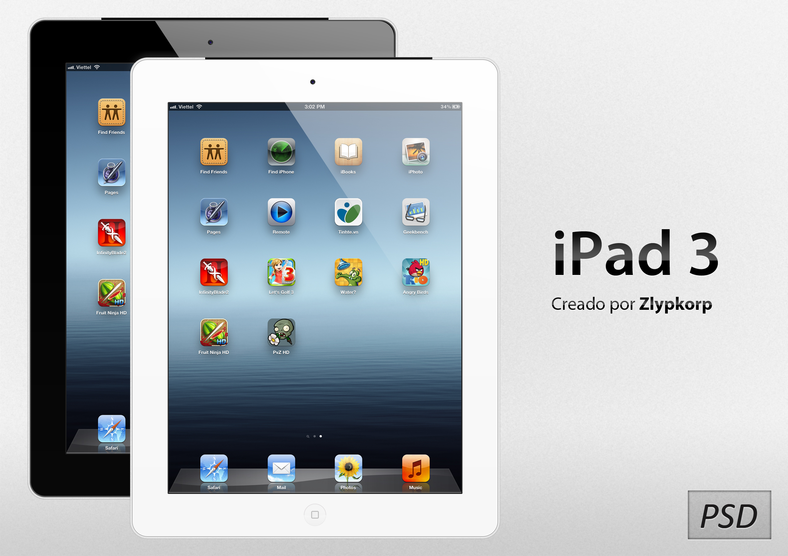 Apple iPad 3 PSD