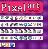 Pixelart icon set