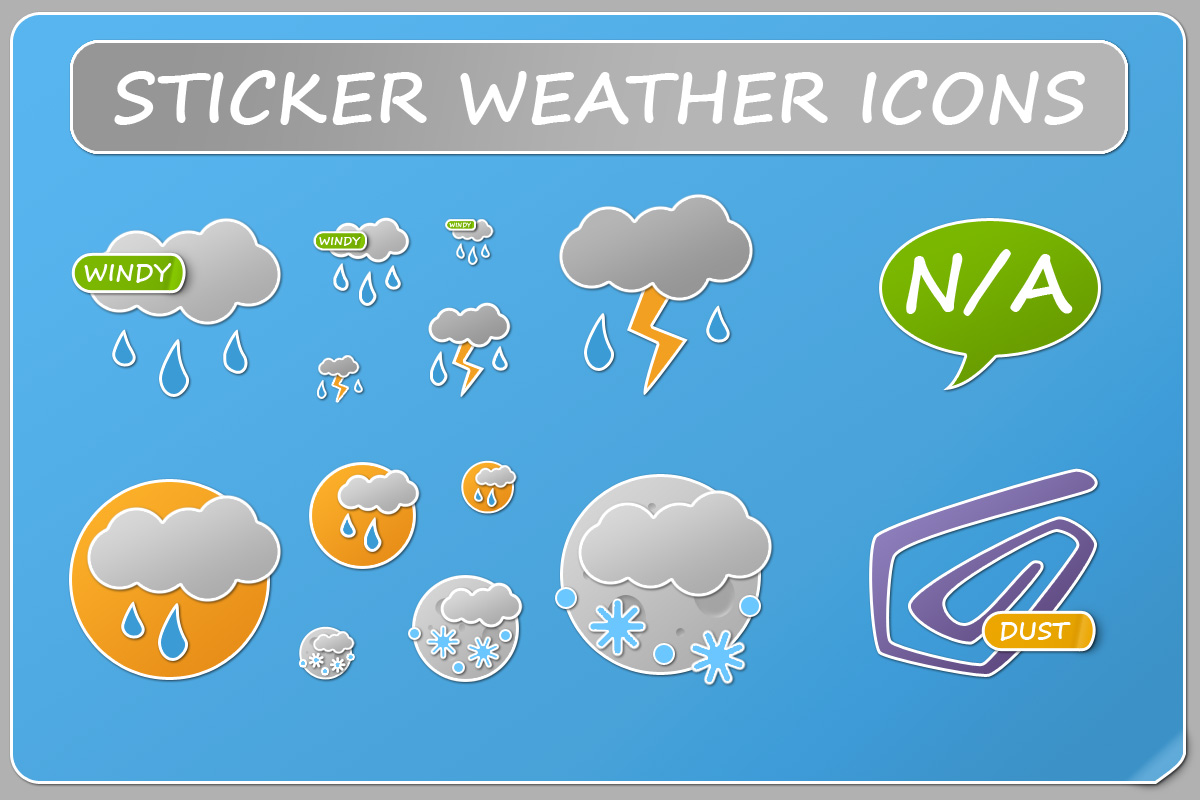 Sticker Weather Icons by KorToIk